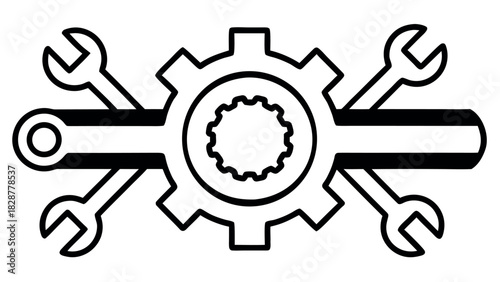 collection of black and white mechanic icons (1).eps