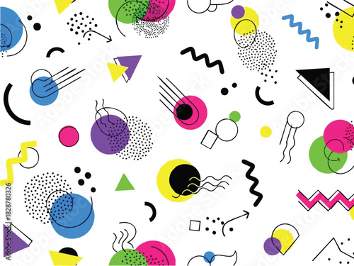 Vibrant Geometric Pattern A Retro-Inspired Abstract Design