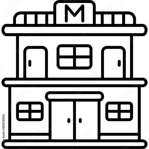 Motel Outline Icon