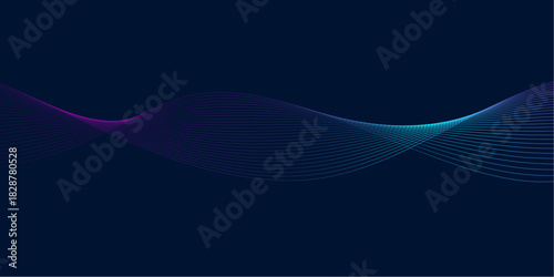 Abstract Digital Waveform Lines Background