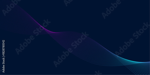 Digital Sound Wave Background with Smooth Gradient Lines