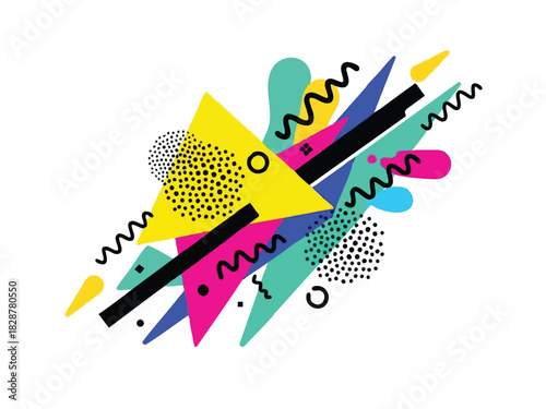 Vibrant Abstract Geometry A Dynamic Decorative Composition