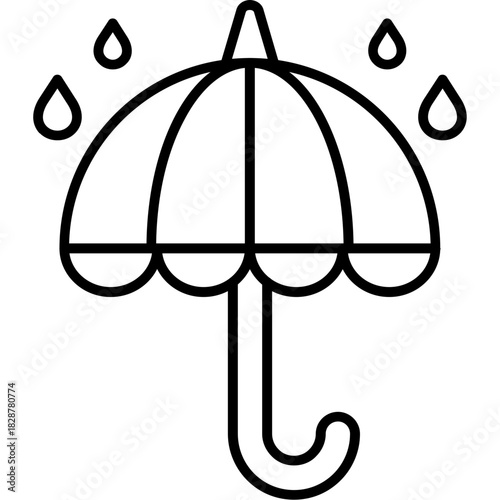 Umbrella Outline Icon