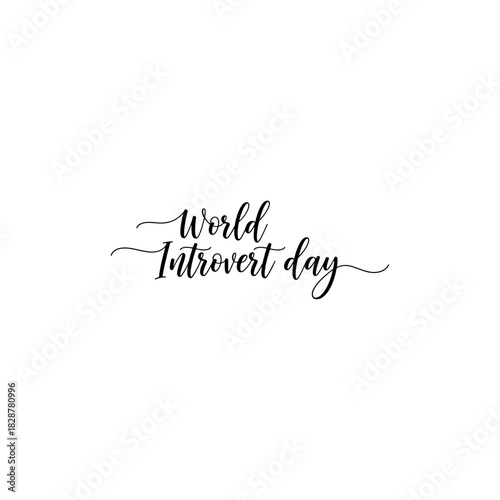 World introvert day text