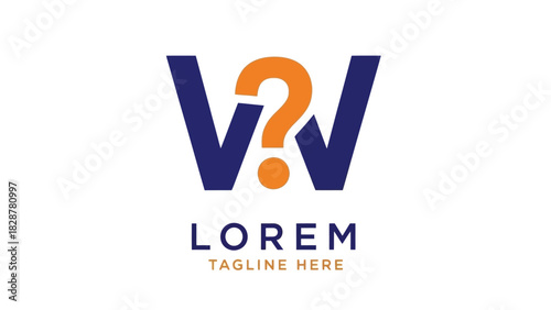 Abstract logo design featuring the letter W with a question mark integrated into its negative space
