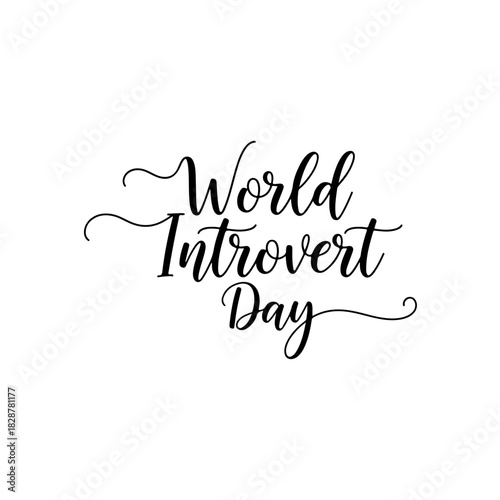 World introvert day text