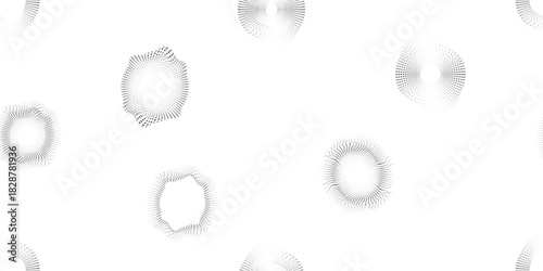  Vector circular halftone dots seamless pattern- Endless pattern for wallpapers, wrapping and packaging. Repeatable pattern with various creative vortex, concentric, rotated , circle design elements