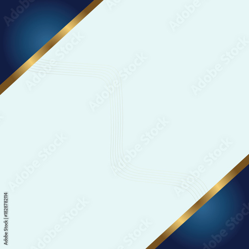 Luxury Blue and Gold Abstract Certificate or Presentation Vector Background