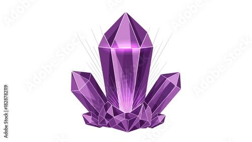 Purple Gemstone Cluster Sparkling Crystals for Fantasy Designs