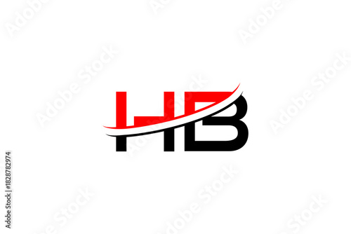 Free Download Stylized HB logo design with bold initials, abstract symmetry, and modern branding composition - GFXLoad