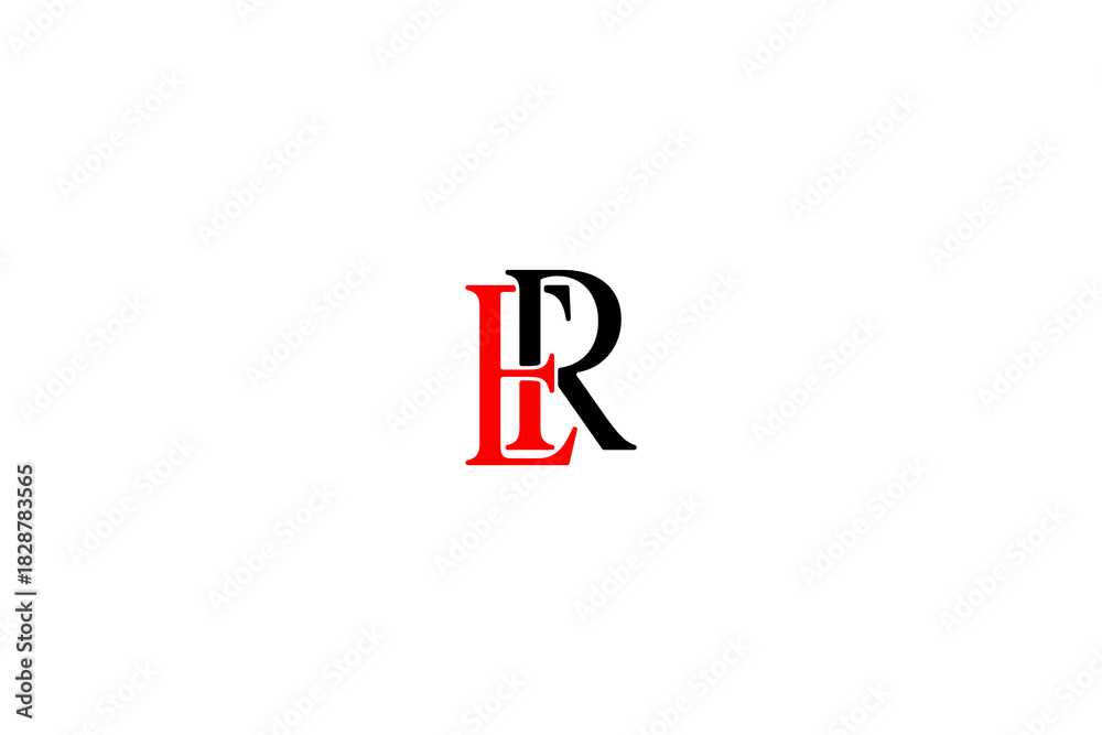 Fototapeta premium ER logo design with abstract modern styling, versatile branding identity for corporate and creative use