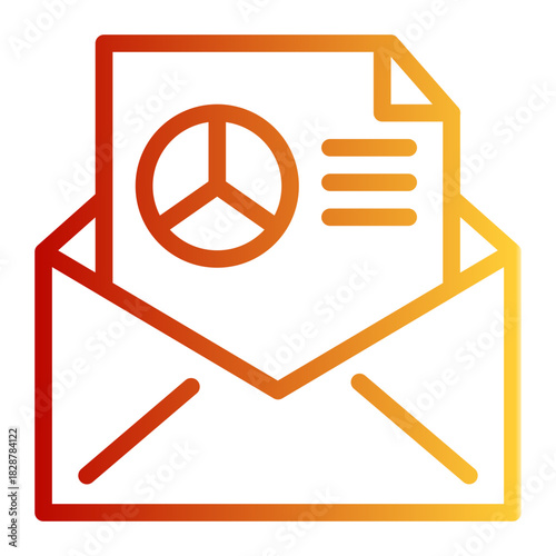 Email Marketing Promotion Report Icon from Growth Marketing Collection (Outline Gradient)