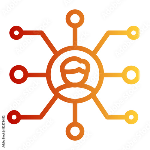 Audience Network Targeting Promotion Icon from Growth Marketing Collection (Outline Gradient Style)