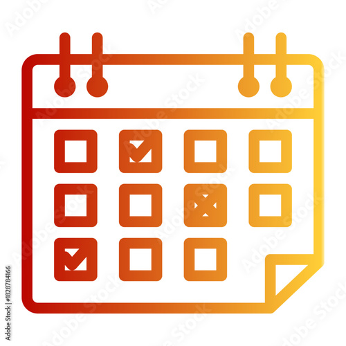 Marketing Schedule Planning Calendar Icon from Growth Marketing Collection (Outline Gradient Style)