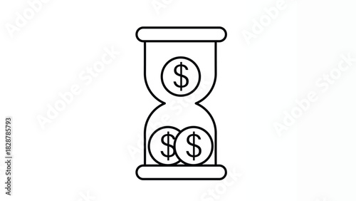 Time and Money Progress Concept Showing Long-Term Growth, Investment, and Success