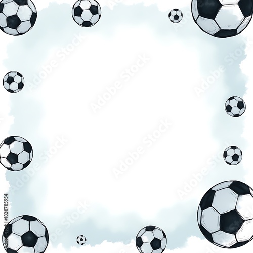 Soccer Ball Frame Illustration