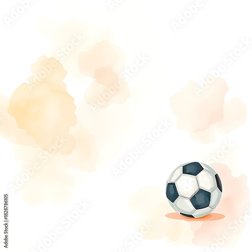 Realistic Soccer Ball on Sunlit Grass