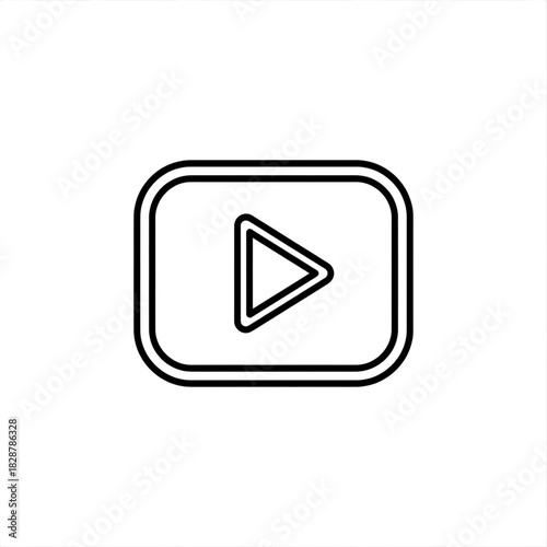 Free Download Play Icon: A minimalist, clean-lined illustration of a play icon, perfect for multimedia platforms and applications. - GFXLoad