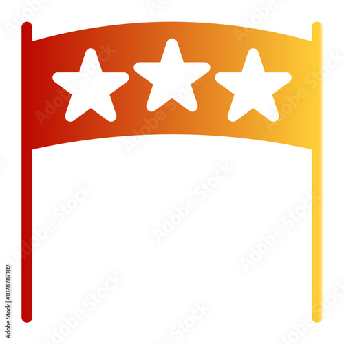 Target Objective Mission Flag Icon from Growth Marketing Collection (Glyph Gradient Style)