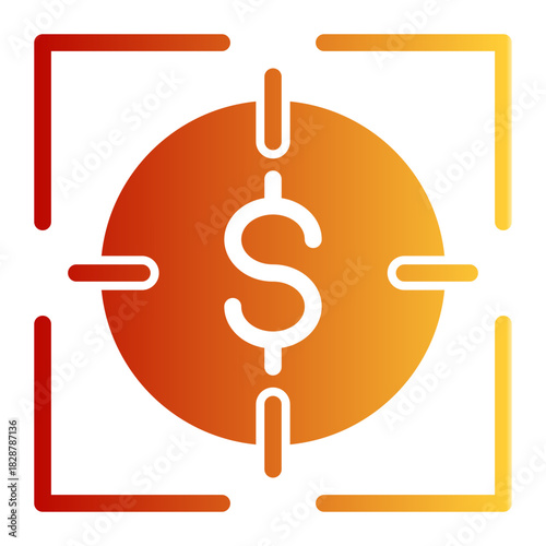 Objective Purpose Mission Goal Icon from Growth Marketing Collection (Glyph Gradient Style)