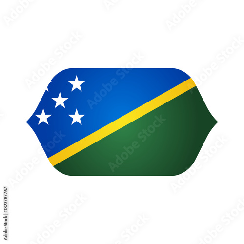 Free Download Stylized Curved SOLOMON ISLANDS Flag Icon , Modern SOLOMON ISLANDS Emblem, Clean Shape, High-Quality PNG - GFXLoad
