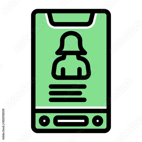 User Profile Social Network Avatar Icon from Growth Marketing Collection (Glyph Color Lineal Style)