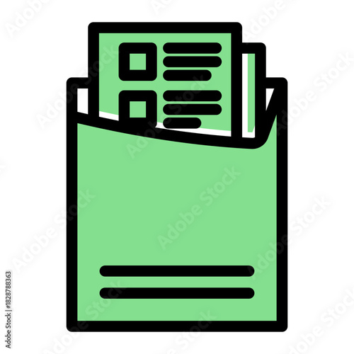 Compliance Evaluation Document Check Icon from Growth Marketing Collection (Glyph Color Lineal Style)
