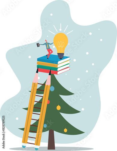 Creativity, knowledge to achieve success, imagination or education to develop skills, inspiration or finding solution.about a man and his life.