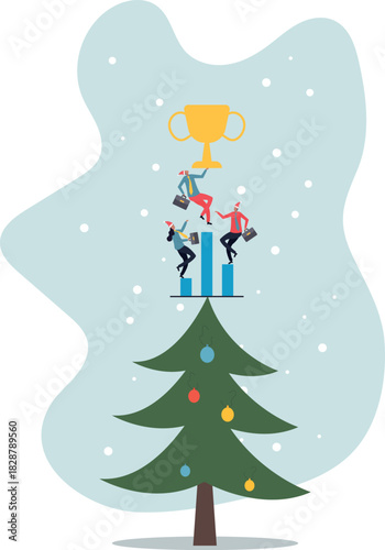 Business competition, performance comparison chart between company profit or employee, winner and loser in contest,about a man and his life.