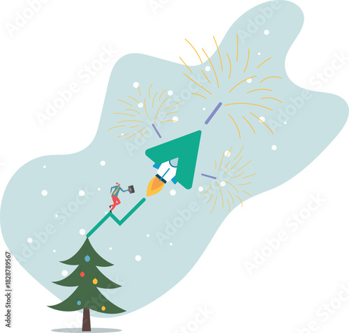 Investment growth boosting profit earning, increase market return or boost growth, growing fast, startup launch project or improvement .about a man and his life.