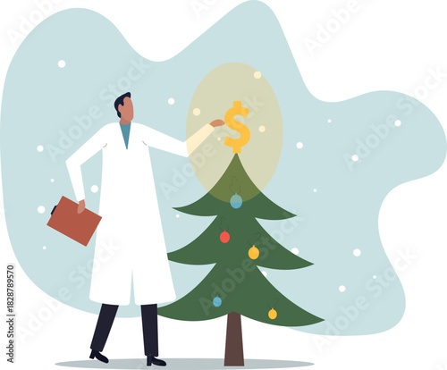 Financial checkup, diagnose income, expense and investment plan, wealth management or insurance.about a man and his life.