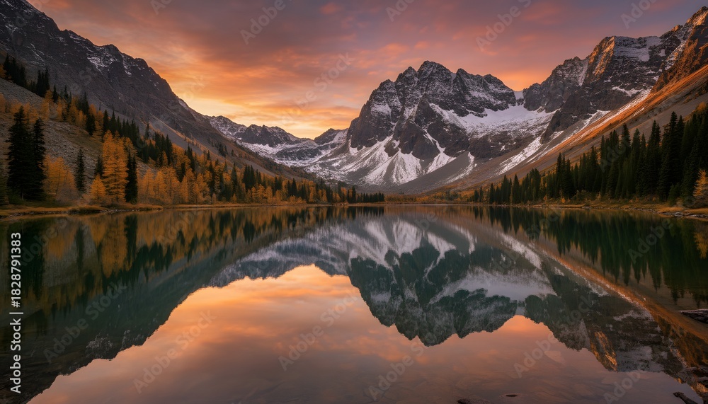 Obraz premium Mountain reflection in the lake
