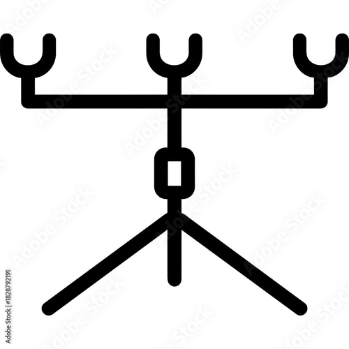 Minimalistic rod pod icon outline