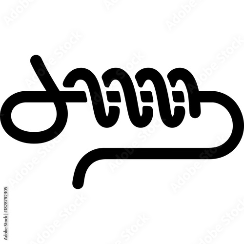 Improved clinch knot outline icon