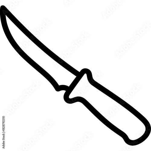 Bait knife outline icon
