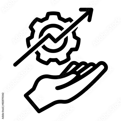 Service Performance Productivity Development Icon from Customer Assessment Collection (Outline style)