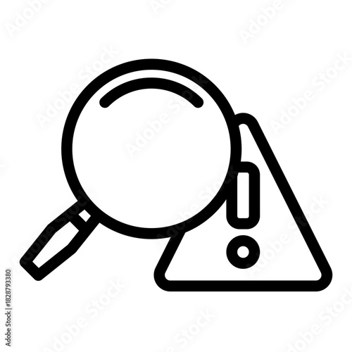 Problem Detection Inspection Analysis Icon from Customer Assessment Collection (Outline style)