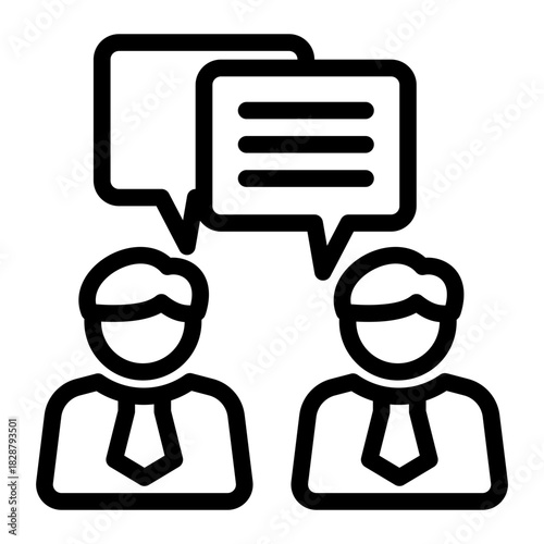 Dialogue Conversation Speaking Exchange Icon from Customer Assessment Collection (Outline style)