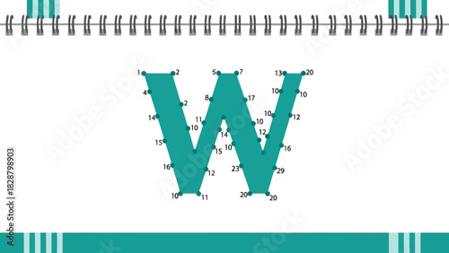 Connect the Dots 'W' Calendar Page Fun Educational Activity