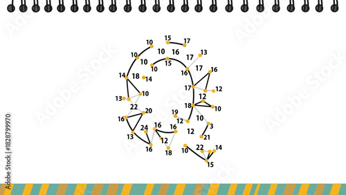 Dot to Dot Puzzle Geometric Heart Challenge