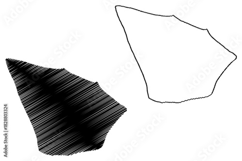 Gotska Sandon island (Kingdom of Sweden) map vector illustration, scribble sketch Gotska Sandön map