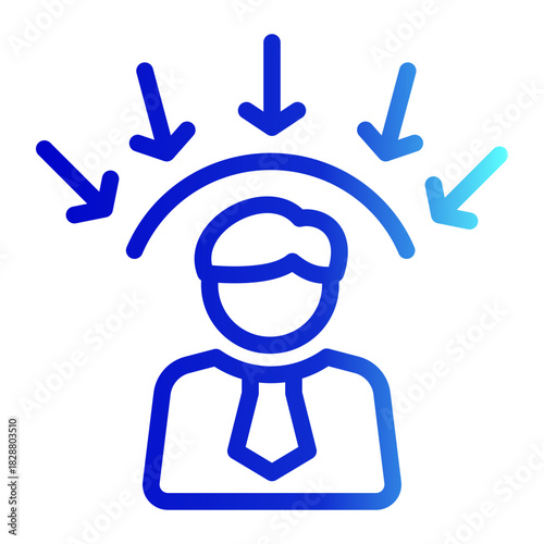 Customer Oriented Audience Focus Icon from Customer Assessment Collection (Outline Gradient style)
