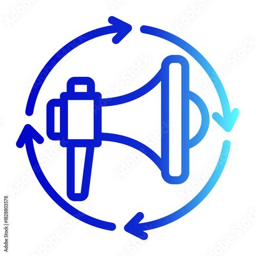 Loyalty Engagement Advocacy Promotion Icon from Customer Assessment Collection (Outline Gradient style)