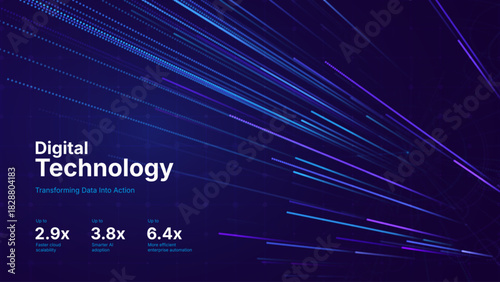 Cyber Big Data Flow Particles Bokeh. Digital Neural Network. Concept of AI Artificial Intelligence Technology Machine Deep Learning. Digital Communication. Science Technology Presentation Vector.