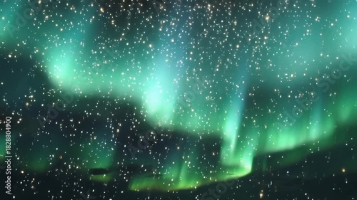 Christmas winter background, falling snowflakes particles particles bokeh loopable, holiday congratulation greeting party happy new year, christmas celebration concept on a black background