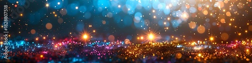 Panoramic Glimmer Radiant Dots of Light and Bokeh Delight