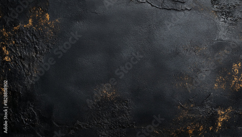 Texture of black decorative plaster or concrete. Abstract grunge background for design.