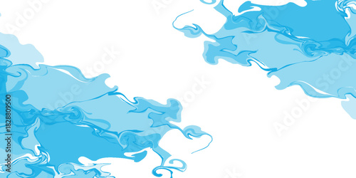 Abstract smooth white background with luxurious and elegant blue ink wave decoration. Modern background concept for invitations and awards. EPS. 3