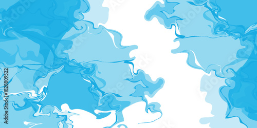 Abstract smooth white background with luxurious and elegant blue ink wave decoration. Modern background concept for invitations and awards. EPS. 2