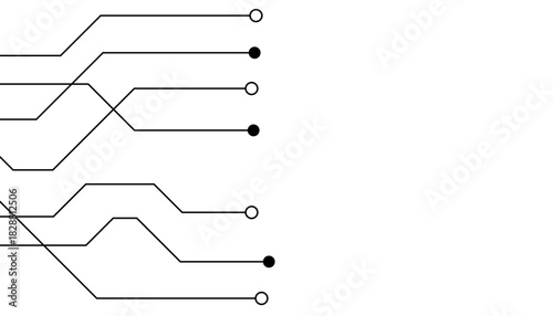 Abstract futuristic circuit board Illustration, Circuit board with various technology elements. Circuit board pattern for technology background. Vector illustration